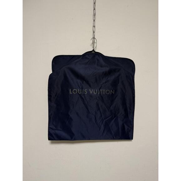 Louis Vuitton Navy Garment Bag Suit Cover Travel Zipper Logo Nylon Dust Bag - Picture 3 of 12
